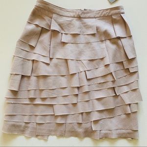 F21 champagne taupe tiered mini skirt Size XSmall
